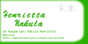 henrietta makula business card